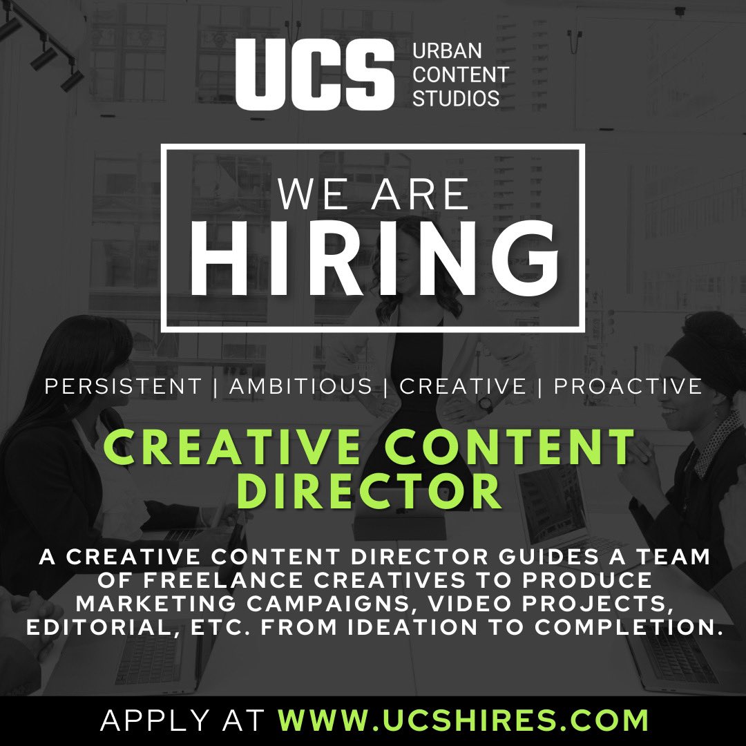 UrbanContent_'s tweet photo. WE’RE HIRING! 🗣

Join our growing team of creatives and innovators by applying to one of our open positions! 💫

Apply for one the open positions by clicking the link in our bio! 

#nowhiring #creativeswanted #creative https://t.co/v2ZhfpleoX