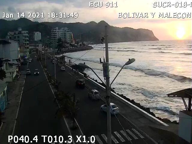 ECU911PVO's tweet photo. Mediante las cámaras de #VideovigilanciaECU911 se realiza un monitoreo preventivo en las playas de #Manabí. 

Al momento, se visualiza aguaje en las playas de Santa Mateo, Puerto López, Machalilla, Crucita, Murciélago y Bahía de Caráquez. https://t.co/yVJ912PKn7