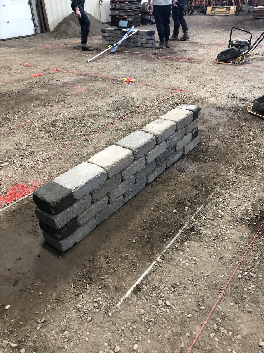 First project of second year Turf Management complete! Super happy with how my retaining wall turned out. Glad to be getting my hands dirty again, and to have not lost one to the wet saw.