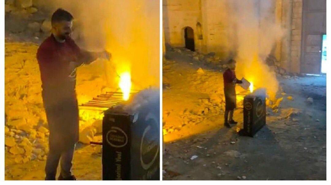 yournewspresent's tweet photo. #Turks have barbecues in the #Armenian Church in #Turkey.             #Artsakh #Armenia https://t.co/t5dZR8zMEc