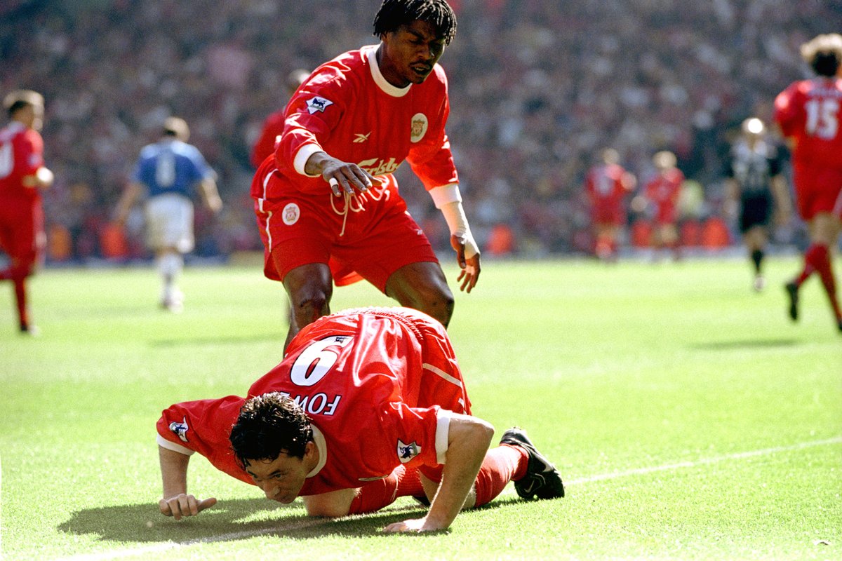 Footballtweet's tweet photo. The most iconic celebration in Premier League history is _____________________ https://t.co/bgNaDBWGRX