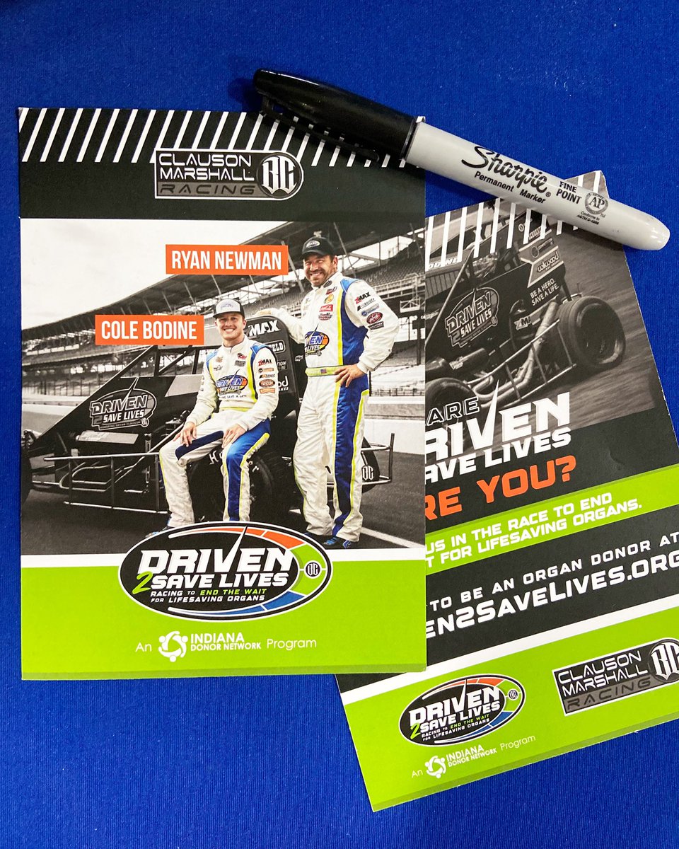 Driven2Save's tweet photo. Tomorrow, January 15, at 3:30 PM come out to the Driven2SaveLives booth in the trade show area for a Show Us Your Heart autograph session with @RyanJNewman and @ColeBodine39BC. Show the heart on your license or sign up at the booth to be an organ donor to receive an autograph! https://t.co/ILeXed7aWC