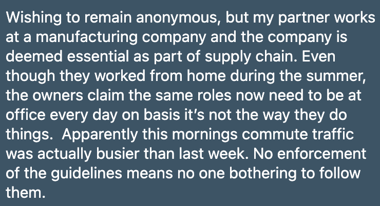 Working from home all summer, same job, now told "it's not the way they do things" and have to come in person