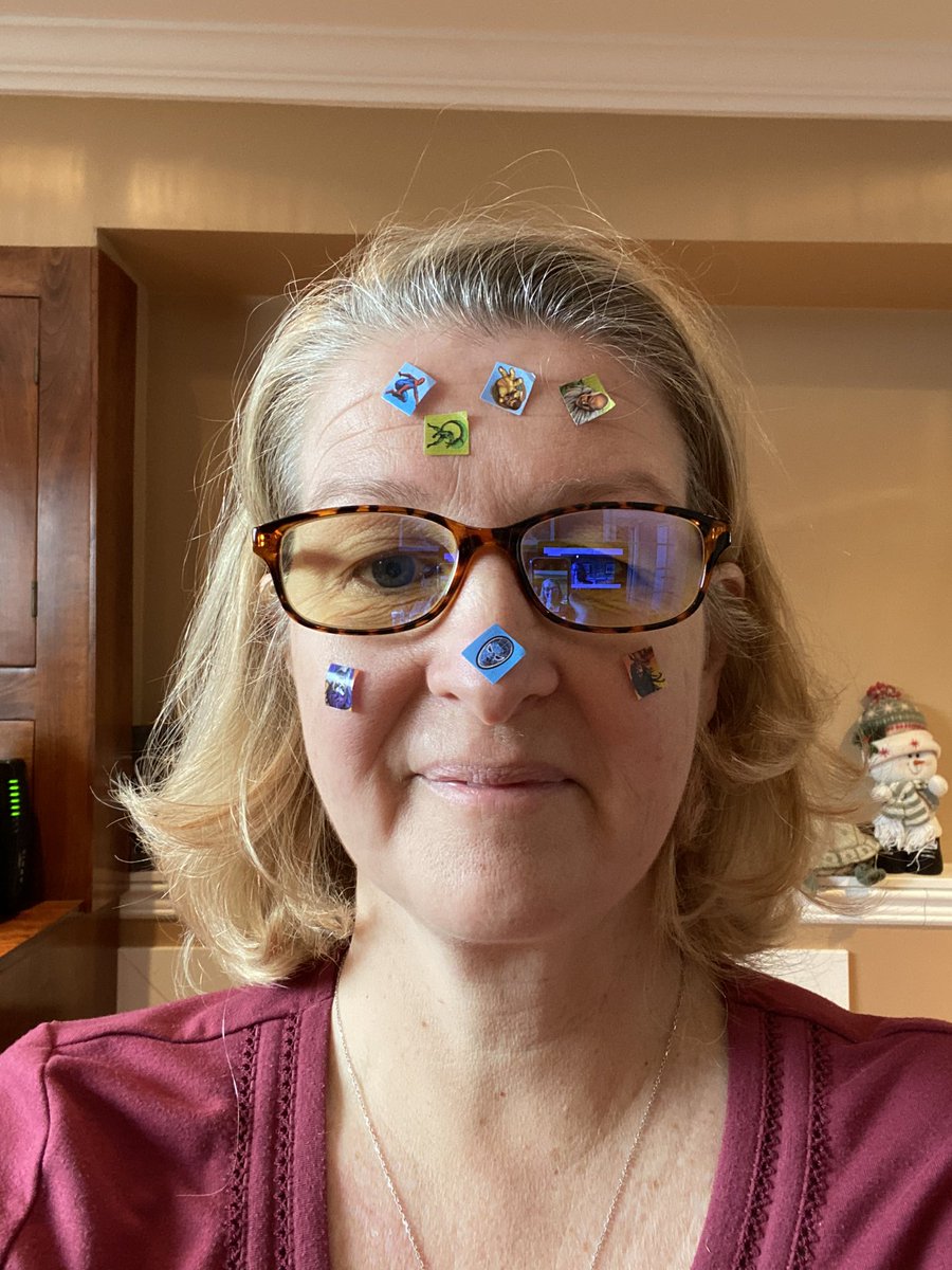 When you can’t hand out stickers for playing Letter BINGO, you stick them to your face! #kidslaughed #onlinelearning #Kindergarten <a href="/Grandview_PS/">Grandview PS</a>