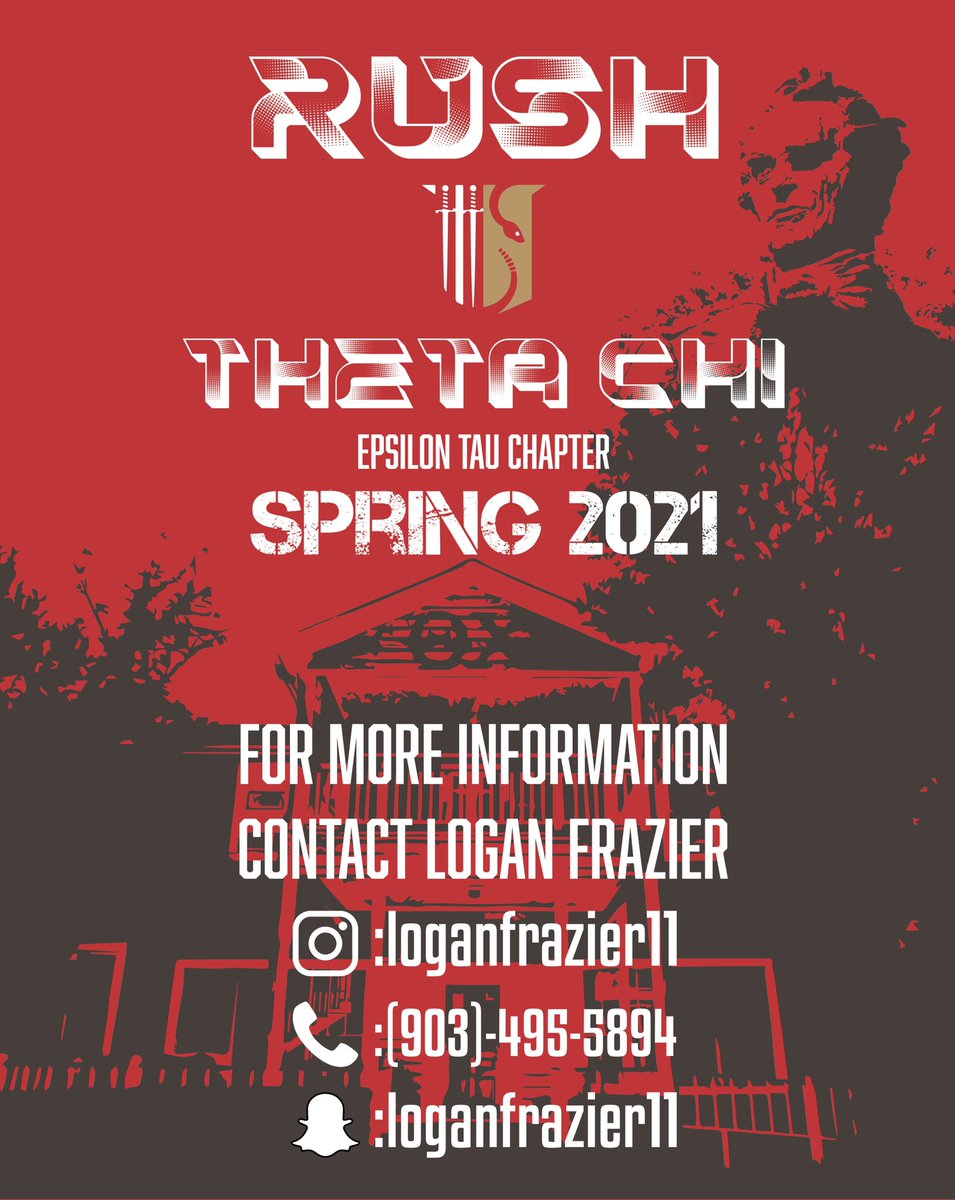 Rush Theta Chi this Spring!
.
.
.
#sfathetachi #sfasu #rushthetachi #thetachi