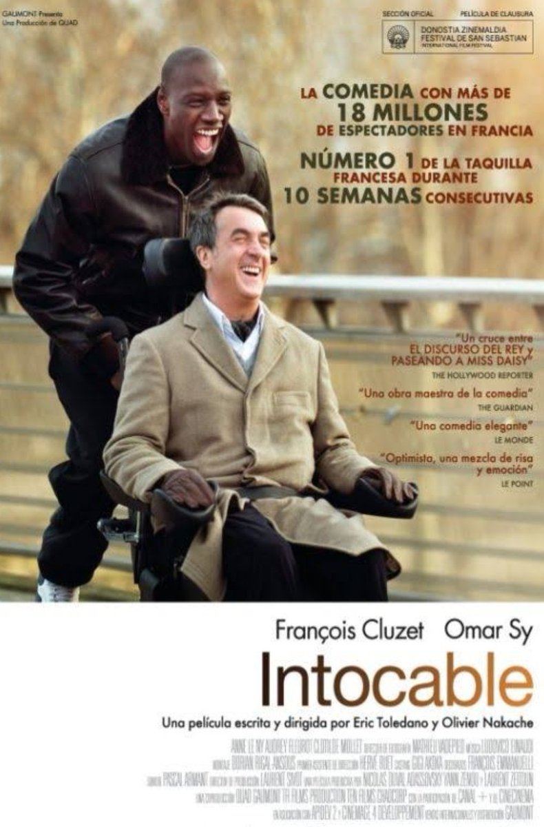 Espemendo's tweet photo. Si no la habéis visto, recomendable 100%. 
"INTOCABLE"  Peliculón 🍿🎬

#DisabilityRights #disabilityinclusion #intouchables #movie #peliculon #cineypalomitas #Cineencasa #cineeducativo #EducacionSocial #edsocial #capacidadesdiferentes #discapacidad #teamwork #alwayssmile #whyno https://t.co/H5Xt8LdRbn