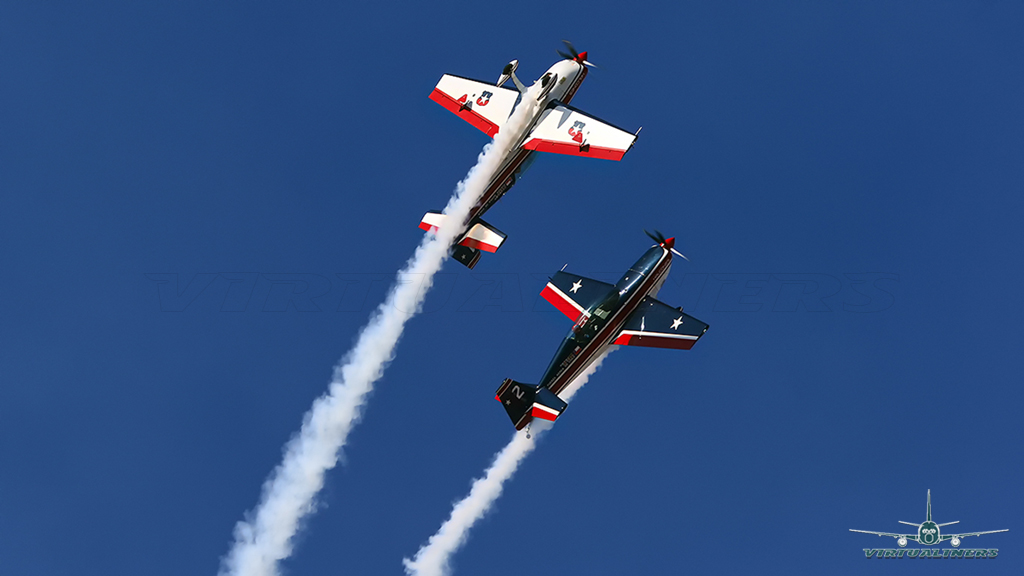 Virtualiners's tweet photo. HAPPY ANNIVERSARY N ° 40 @Team_Halcones
With your acrobatics amaze and impress all those who look up to the sky ... truly a national pride !!
#AvGeek #Halcones #aviationphotography #SpottersChile #virtualiners #planespotting @avgeekyyz @BerteaAviation #extra300L https://t.co/yrsW91hkYu