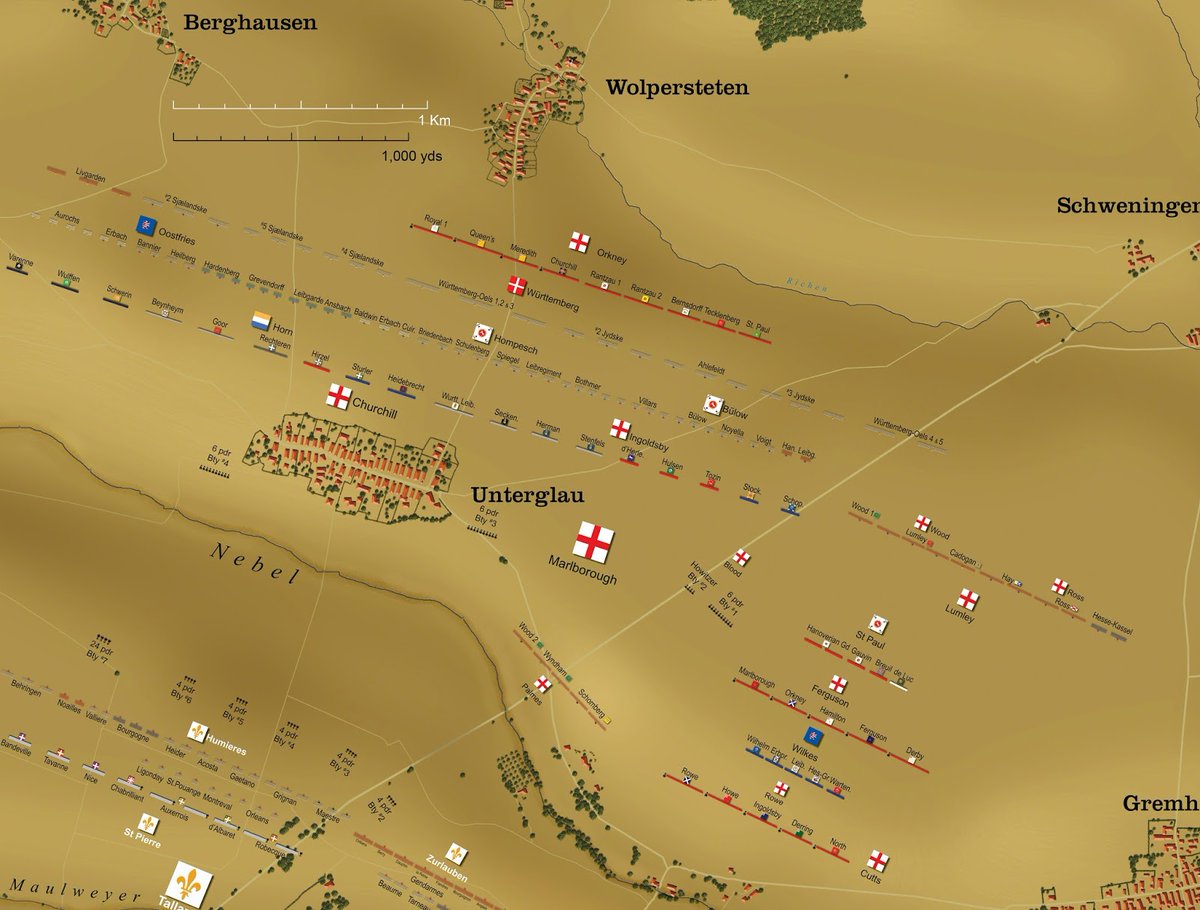 Marlborough almost immediately spotted the weak spot in the French line (as Tallard intended). However, Marlborough believed that his infantry, with their superior discipline and fire drill, could contain the French occupied villages while his cavalry spearheaded a breakthrough.
