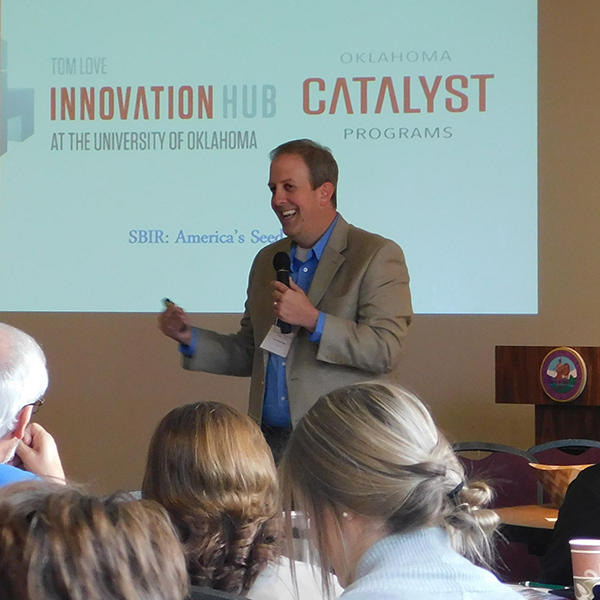 UofOklahoma's tweet photo. The U.S. Small Business Administration is recognizing the Oklahoma Catalyst Programs based at the University of Oklahoma’s Tom Love Innovation Hub (I-Hub), and Executive Director Tom Wavering with two prestigious 2020 Tibbetts Awards. 

Read more ➡️  https://t.co/qa9BmzM6aK. https://t.co/qe4avTZ5py