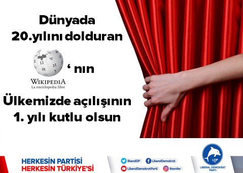 Geç de olsa 
Bazen ülkemizde güzel şeyler de oluyor 
#wikipedia 
#LiberalDemokratParti