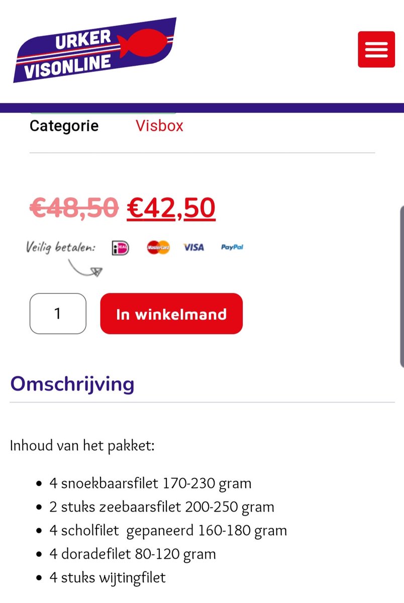 De visbox van januari is gevuld met diverse soorten heerlijke vis. Bestel snel op urkervisonline.nl #gezondeten #gezond #vis #eatmorefish #onlinebestellen
