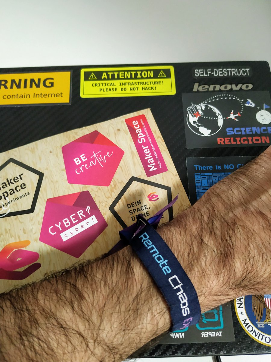 did the #rC3 ribbon came late? No, not at all: perfect timing to ease the post-congress blue. Thanks to everyone involved, that was a great idea! @harmoniemand #Bändchen