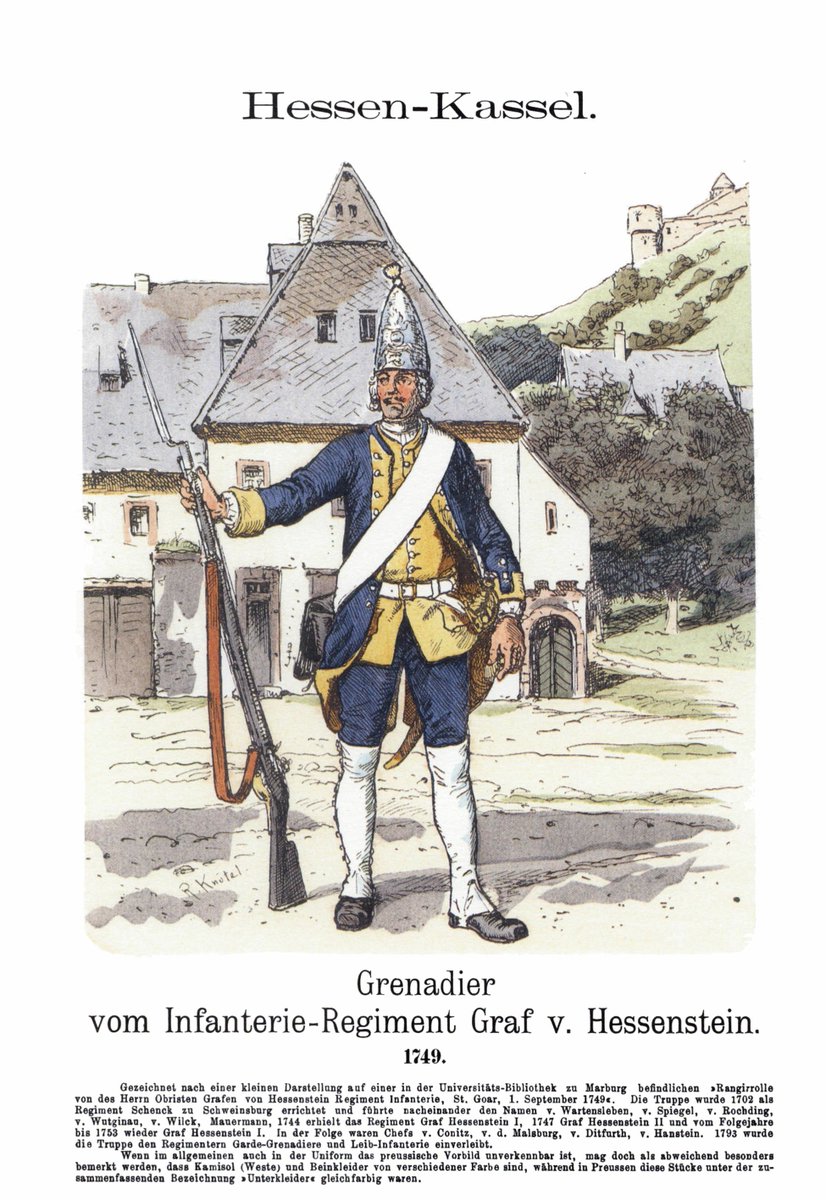 As the attack fell apart, four squadrons of French cavalry fell on the retreating British soldiers, capturing the colours of Rowe’s regiment. The retreating soldiers were only saved by a Hessian brigade, which fired upon the French cavalry on drove them off with a bayonet charge.