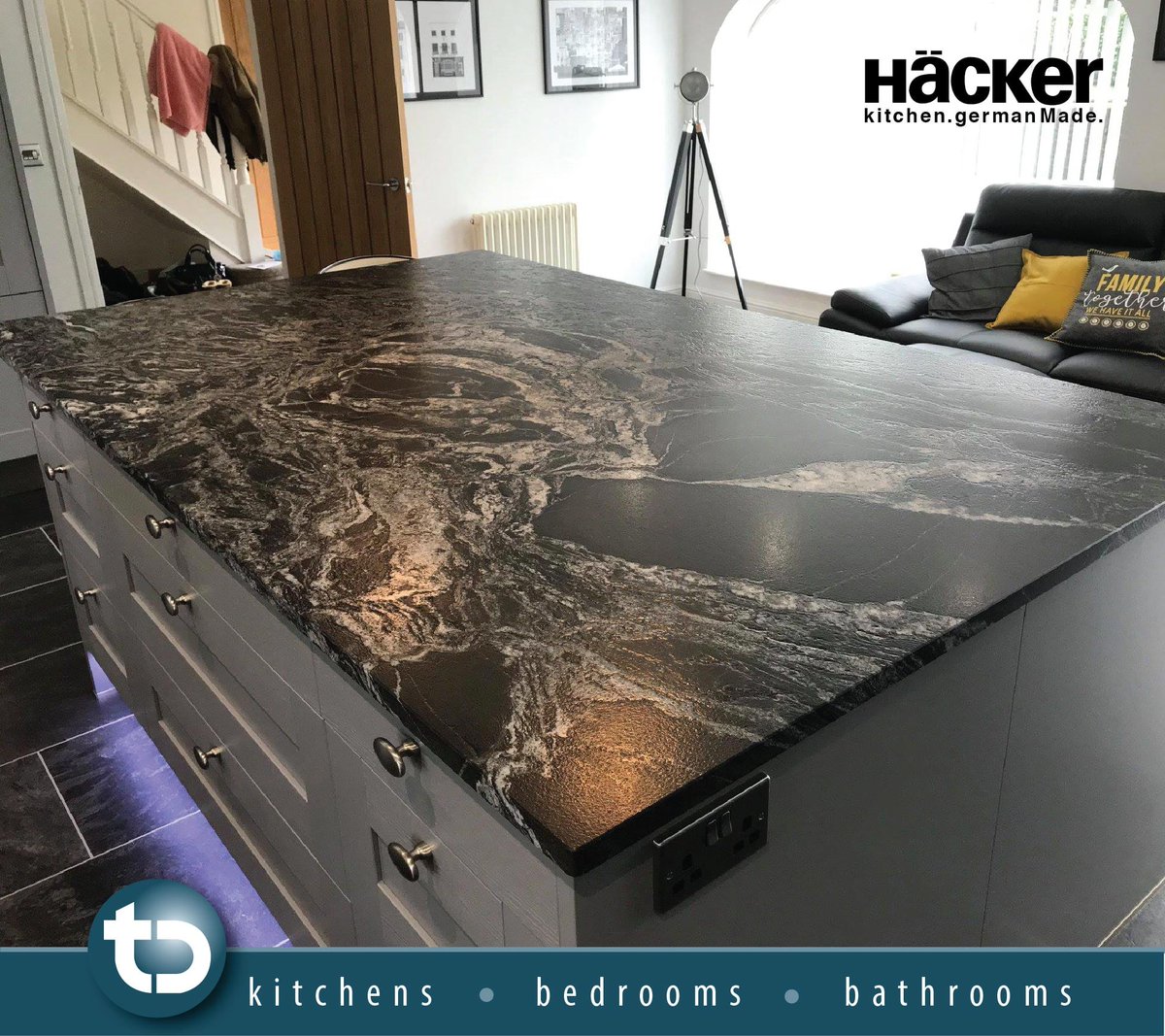 WORKTOP WITH A WOW FACTOR! 😍
Black Beauty by Sensa with a honed finish - this well named stone comes from India, the dark black base with stunning white streaks makes Black Beauty a work of art in your home.
DESIGN | TRANSFORM | ENJOY
#hesslekitchen  #kitchenworktops #hessle