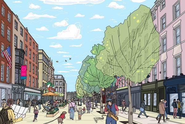 Tomorrow, Friday, is the deadline for responding to the #CollegeGreen public consultation.
👉 OPTION 4 👈 would create an amazing public plaza on Dame Street, from College Green to George's Street.
It only takes 2 minutes to complete the survey here: consultation.dublincity.ie/traffic-and-tr…