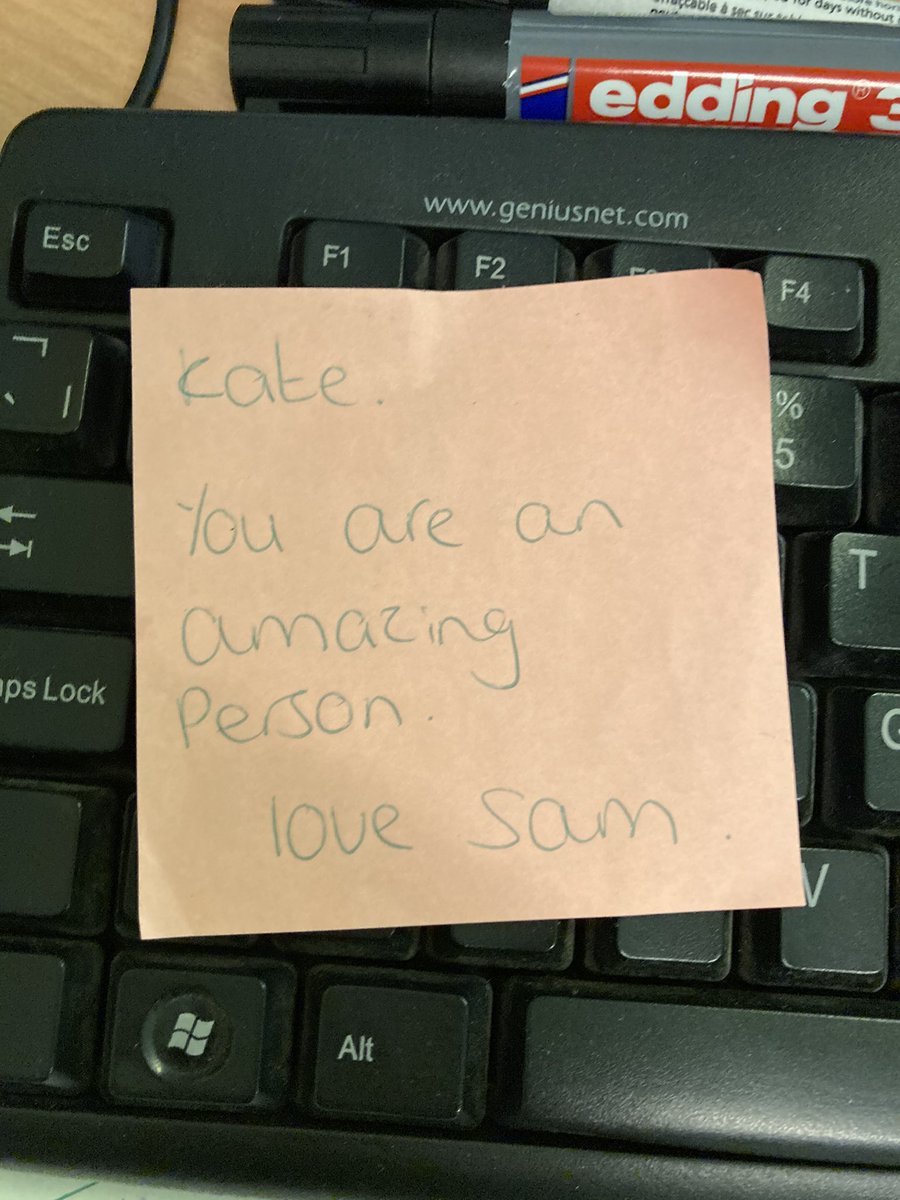 katesutton70's tweet photo. Love you @samanthacater You are a wonderful human being, colleague and friend #superTA #thankyou #supportiveteam https://t.co/T88V63then