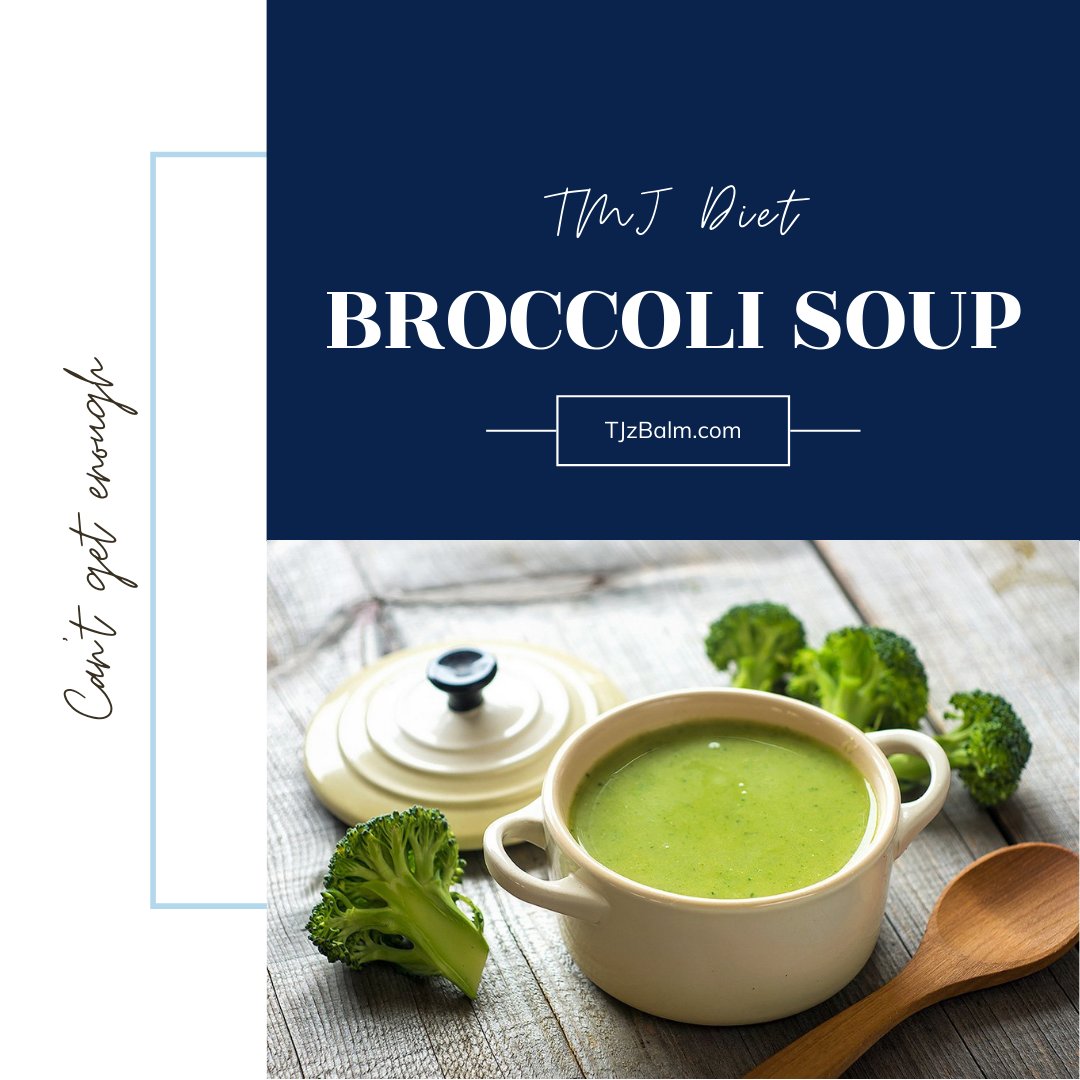 TjzBalm's tweet photo. Check out our Broccoli Soup recipe on the blog at https://t.co/RNxTPRk33y. This recipe is a soothing #softfood for those suffering with jaw pain.

#recipe #healthy #2021 #tmj #tmd #teethgrinding #clenching https://t.co/u4eA82kuwV