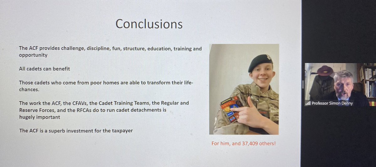 gmanacf's tweet photo. A brilliant presentation by Professor Simon Denny on the positive impact &amp; value of the ACF for young people, adult volunteers &amp; wider society. 

A great turnout of all ranks from across the UK &amp; NI. Thank you to everyone who attended.

#KeepTheFlameAlive
#GmanACFforceforgood https://t.co/q2MB52OIGR