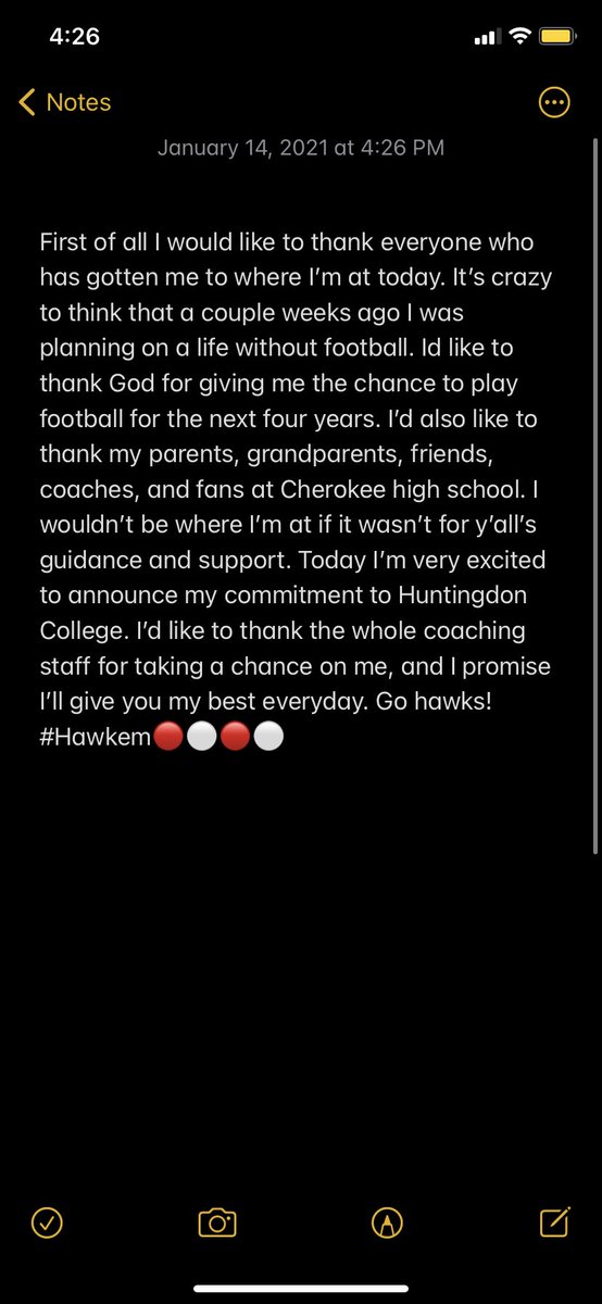Excited to announce my commitment to Huntingdon College!!#Hawkem <a href="/HawksFootball/">Huntingdon Football</a>
