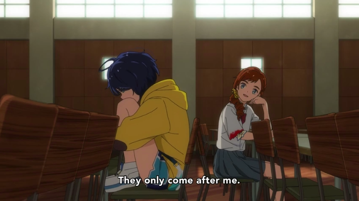 Kurumi later states that Ai has nothing to worry about because the bullies won't harm her and that she is immortal.That is actually true only because her mind believes "pretending not to see" is the correct thing to do.Kurumi tries to make Ai understand the conditions of heart-