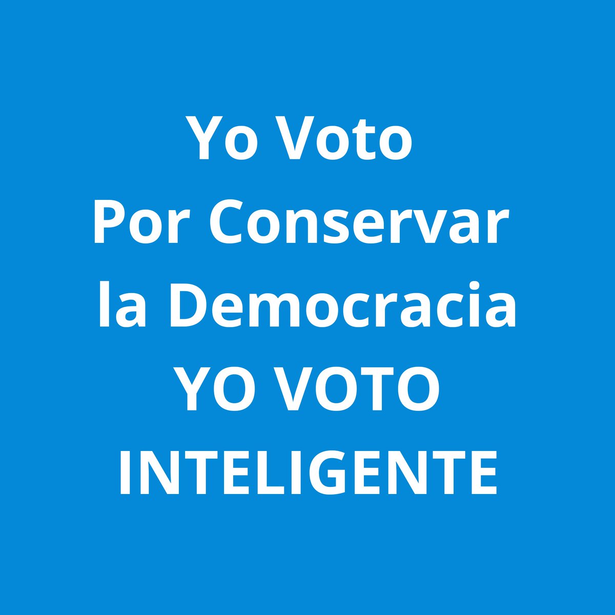 Yo Voto Por Conservar la Democracia
YO VOTO INTELIGENTE
🐜🐜🐜