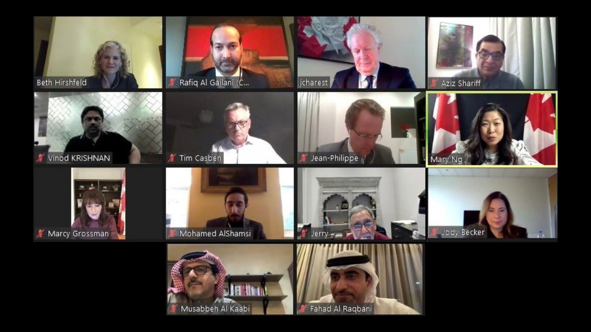 Mary Ng (@mary_ng) on Twitter photo Thank you, <a href="/CanUAEBusiness/">Canada-UAE Business Council</a>, for the productive virtual meeting this morning & the positive acknowledgment of ๐จ๐ฆ's efforts to diversify trade. Our continued bilateral achievements โ even amidst COVID-19 โ highlights the importance & benefits of cooperative, rules-based trade. Thank you, <a href="/CanUAEBusiness/">Canada-UAE Business Council</a>, for the productive virtual meeting this morning & the positive acknowledgment of ๐จ๐ฆ's efforts to diversify trade. Our continued bilateral achievements โ even amidst COVID-19 โ highlights the importance & benefits of cooperative, rules-based trade.