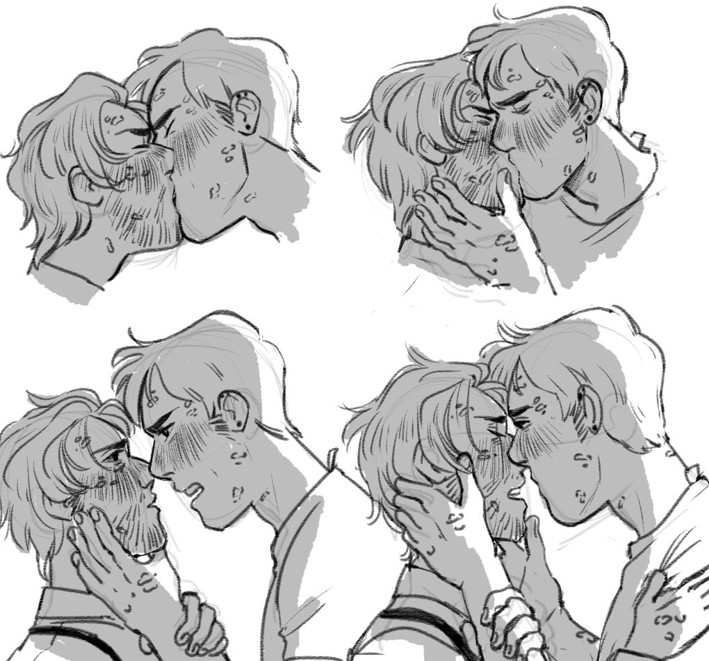 these are the best kisses ive ever drawn i think