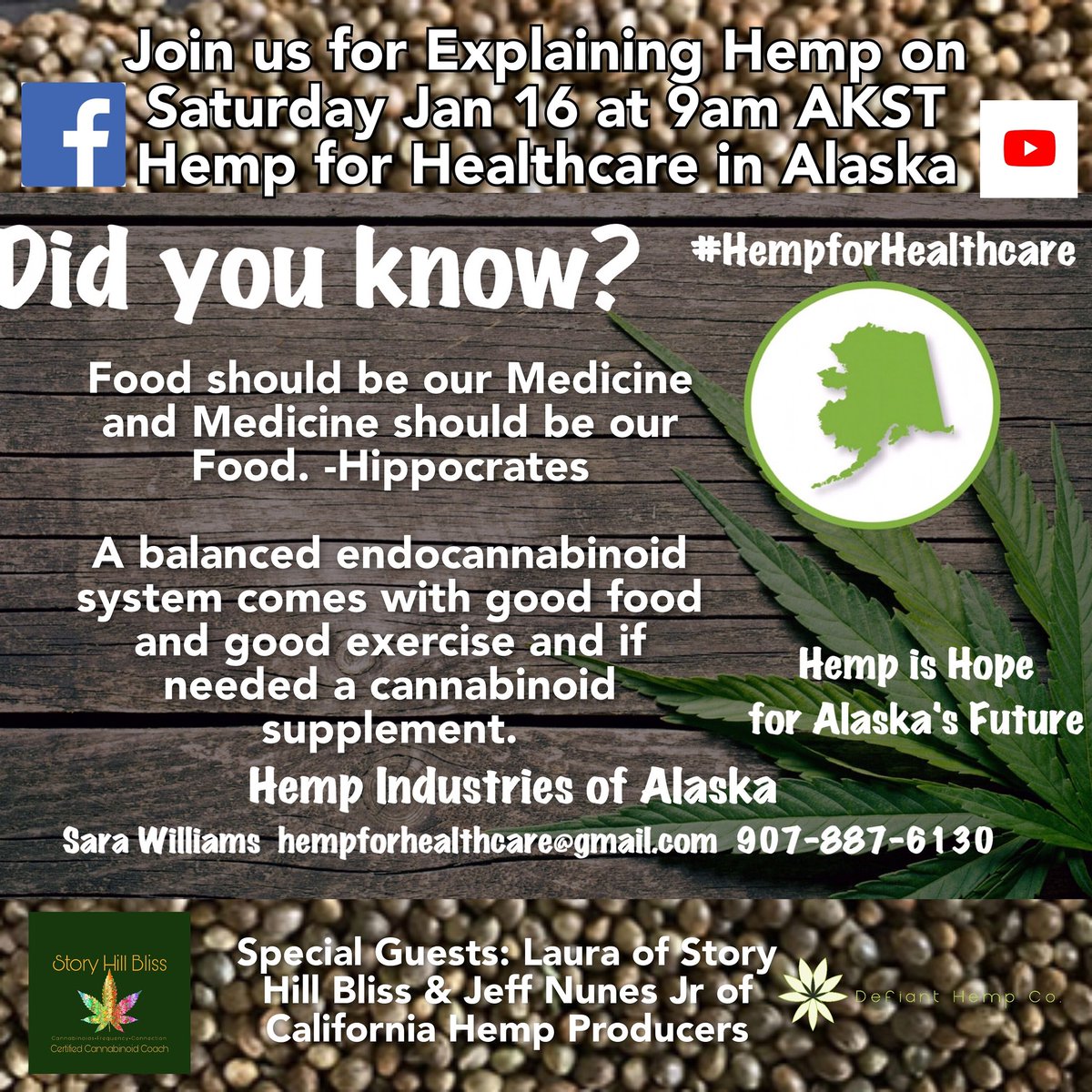PhoenixRisesAK's tweet photo. Check out this great #hempfact about the #endocannabinoid system and join us on Saturday for Explaining #Hemp!
#explaininghemp #cbd https://t.co/oRXVlPWewu