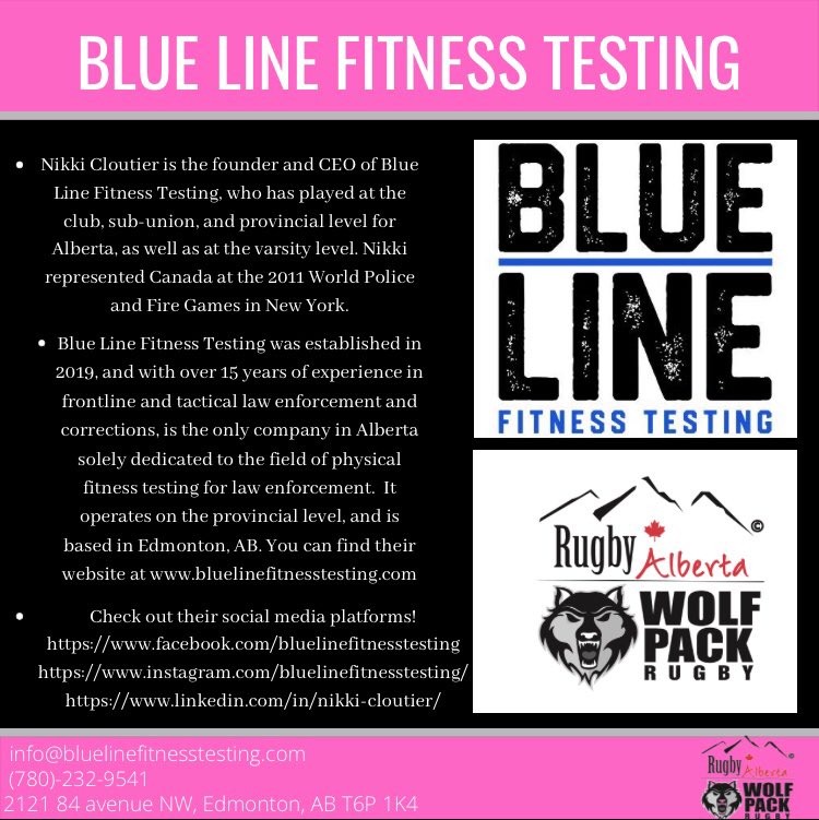 FEATURED BUSINESS THURSDAY:

This week we are happy to feature Blue Line Fitness Testing!  Learn a little bit more about them below!

If you have a business and would like to be apart of the Rugby Alberta business directory, please fill out the form below!
forms.office.com/Pages/Response…