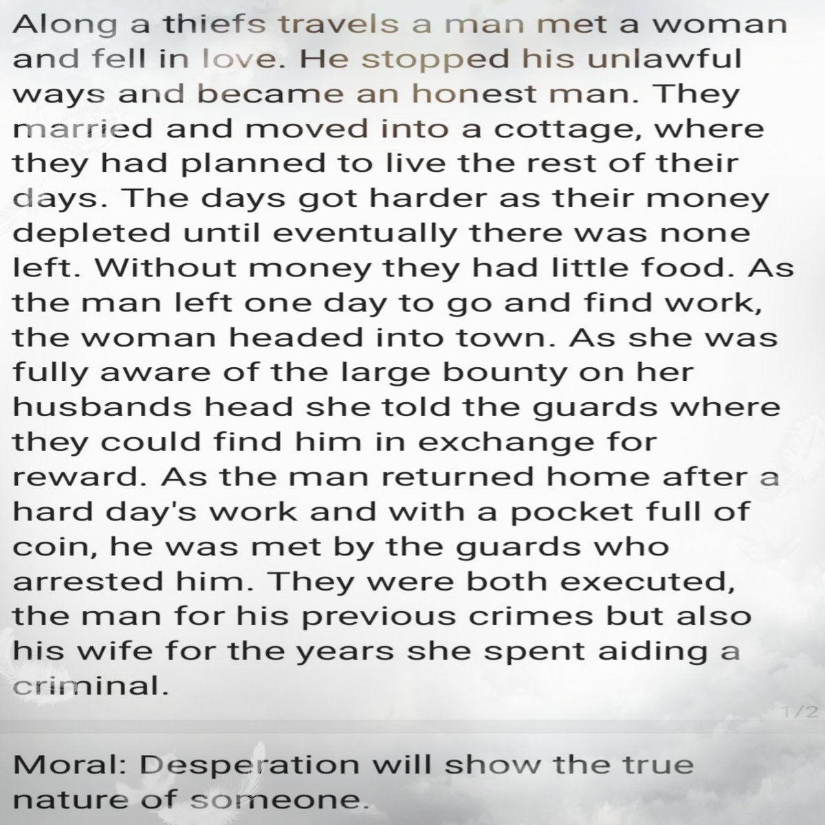 GroukZ's tweet photo. The Theif and his Wife

- desperation will show the true nature of someone 

#shortstories #storytime #Motivation #MotivationalQuotes #motivational #story #storytelling #inspirational #thursdayvibes https://t.co/Ch5yzlzJrY