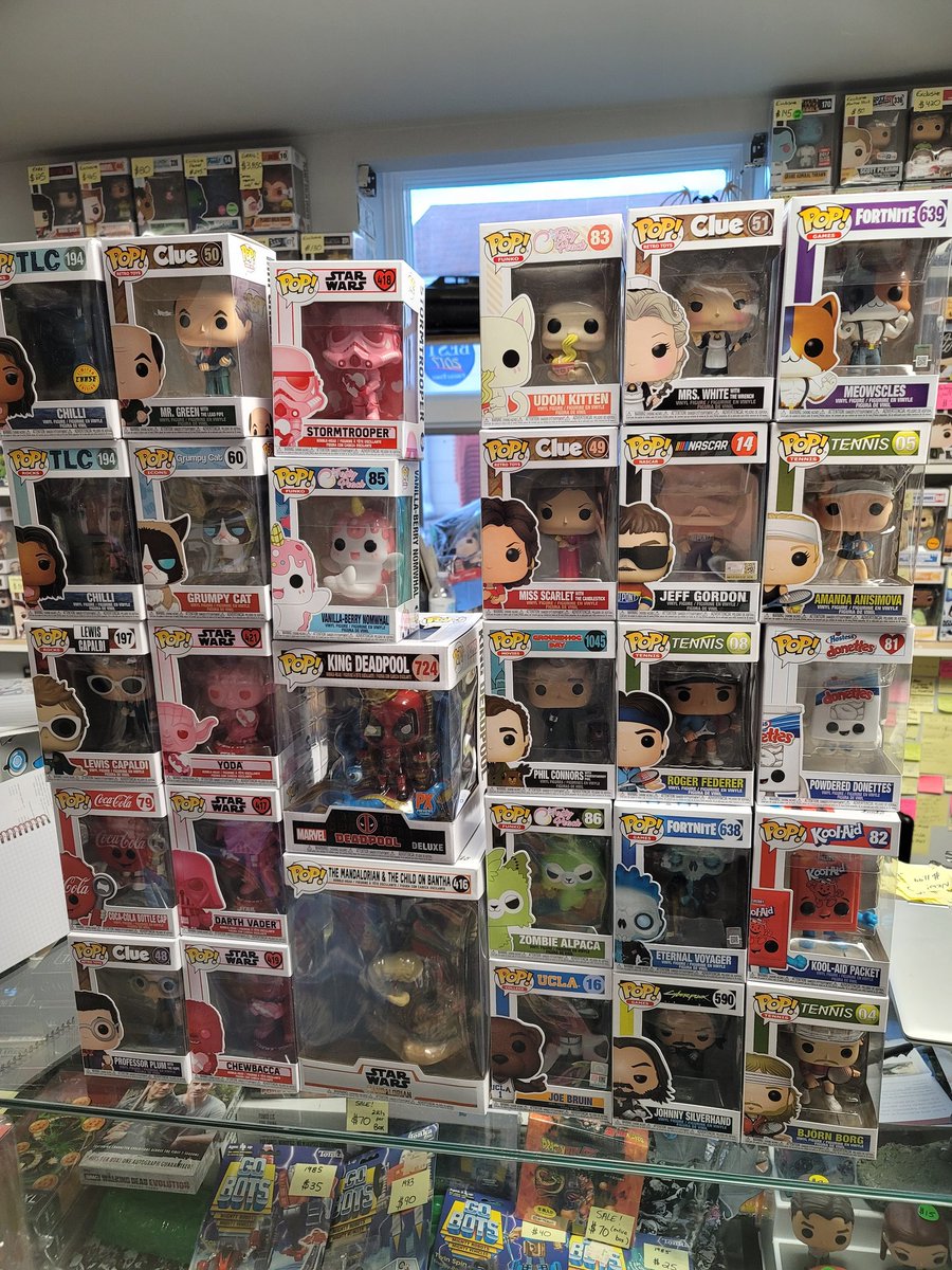 New stuff in today! #funko #funkopop #popvinyl #exclusivepops #alternatedimensiontoys #originalfunko #newreleases #popshop #pops #chase #chasepop #6inchpop #starwars #themandalorian #fortnite #clue #lewiscapaldi #deadpool #adicons #cocacola #retrotoys #ValentinesDay2021 https://t.co/LAOWFPUo6N