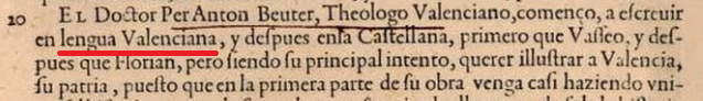 Mi mentira favorita es esa que dicen que la lengua valenciana fue invento de Franco, de la extrema derecha o disparate parecido. Esto es del 1571