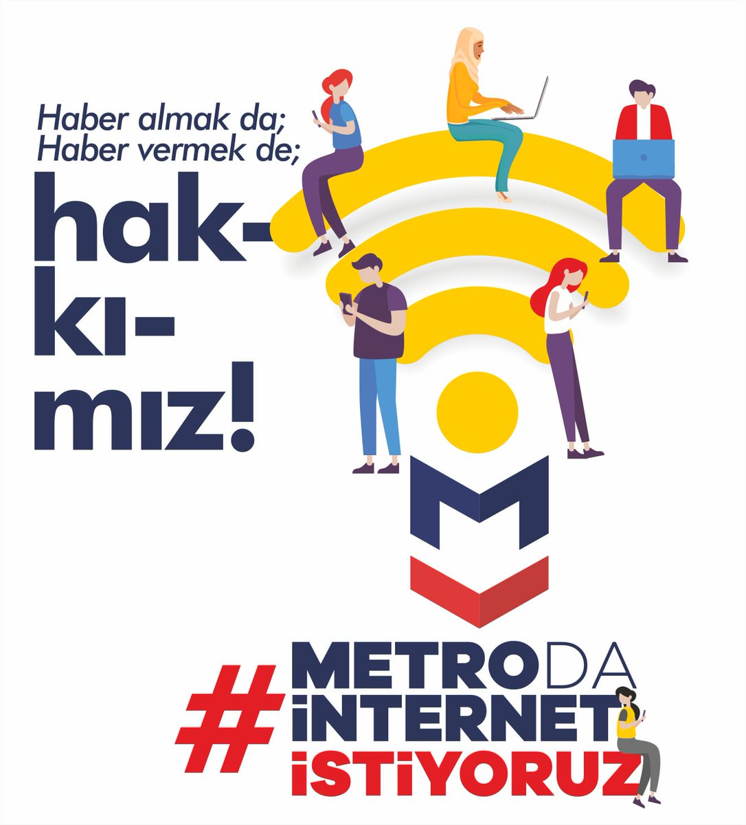 Bir daha buradan söylüyoruz.
#Metrodaİnternetİstiyoruz!

Buna engel olanlar niye engel olduklarını açıklamalı. HEMEN ŞİMDİ!