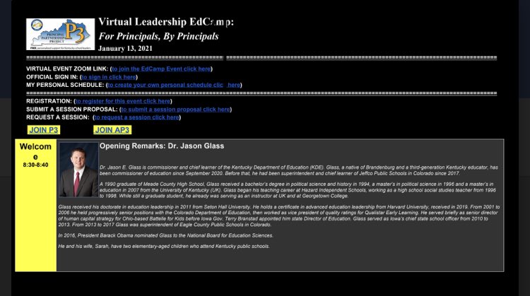 PaulPraterP3's tweet photo. Shout outs and a huge thank you to all those who made our 5th Annual Leadership EdCamp: For Principals,
By Principals such a huge success. This was an all virtual event with almost 500 Ky leaders registered.  #P3Ky #edcampky @gary_houchens @DrGregGoins @P3KyKDE @KyDeptofEd https://t.co/ITEd85sfbv