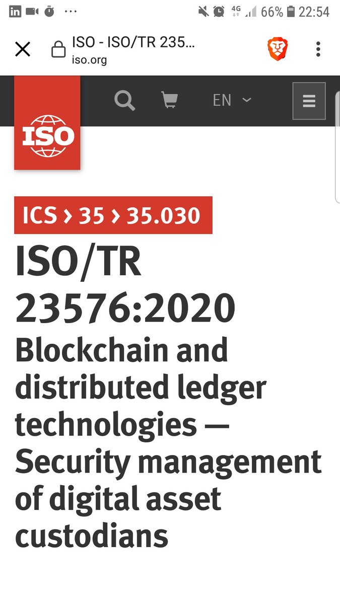 yepapote's tweet image. ISO/TR 23576:2020

#DLT #Blockchain and #distributedledgertechnologies — Security management of digital asset custodians