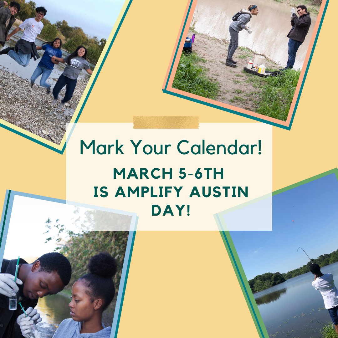 RiverWatchers's tweet photo. Amplify Austin is March 5-6, and early giving is now open! Get involved and help us build momentum for the big day by making an early gift at https://t.co/kCkQ6Tf4wb #ILiveHereIGiveHere https://t.co/ZU2H9zUS2T