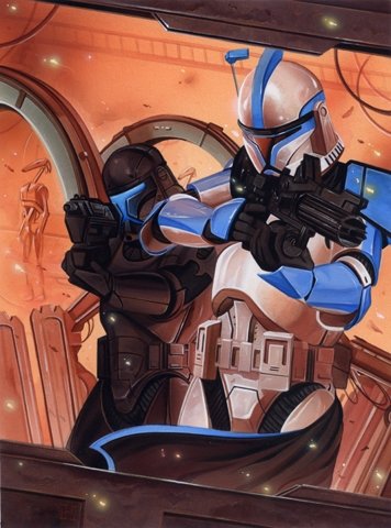 Clan Skirata is a lesser known Mandalorian clan that existed during the Clone Wars past the Yuuzahn Vong War. The earliest known Skirata was Munin Skirata. Munin would adopt a child named Falin Mattran and rename him to Kal Skirata. Kal would become the leader of Clan Skirata.