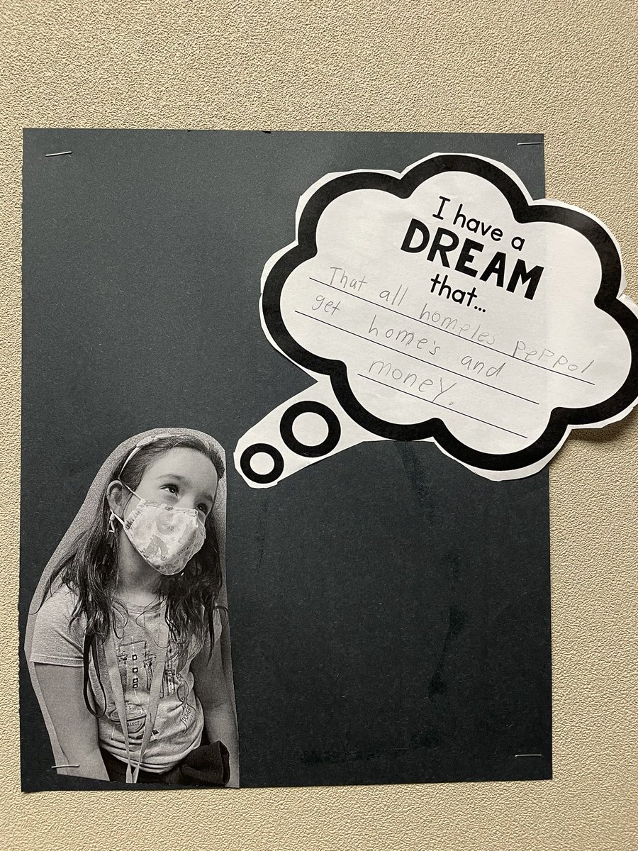 MrsMay_Warner's tweet photo. We learned all about MLK Jr. this week and created our own dreams to make the world a better place!  @WarnerCFISD https://t.co/AvrSSp63fm