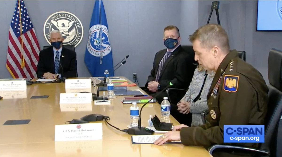 .@VP Pence visits FEMA headquarters for a briefing on inauguration security c-span.org/video/?507986-…