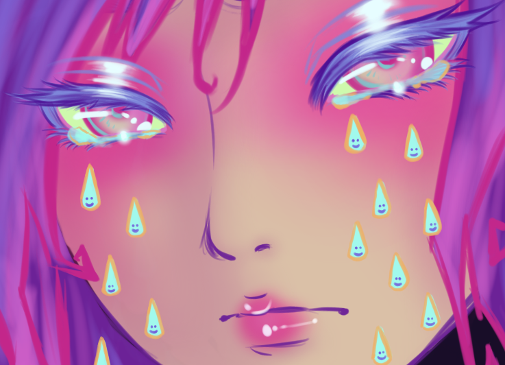 SWhirlwing's tweet photo. I was inspired by the idea of just needing to cry it out by the sad ghost. I wanted to draw something surreal with some smiley face tears.
Sometimes when things get overwhelming, it helps me to cry. It feels like such a relief. https://t.co/wYKnQcbGDF