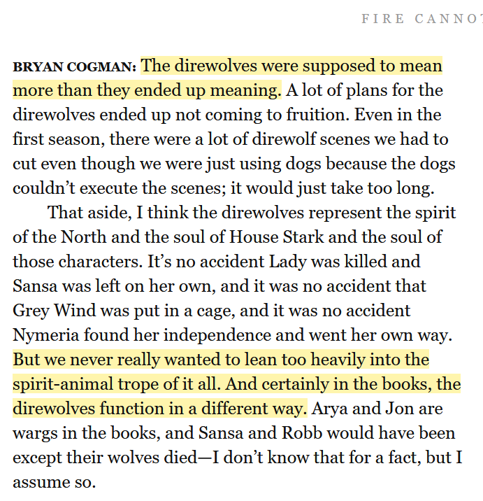FattestLeech's tweet photo. And a little more from the turtle-man about Rickon and the important plans GRRM has for him. And unfortunately, the Games show just didn't know what to do with the direwolves.
#TheSkinTrade #Martinworld #FireCannotKillaDragon https://t.co/7U8yUNYVyZ