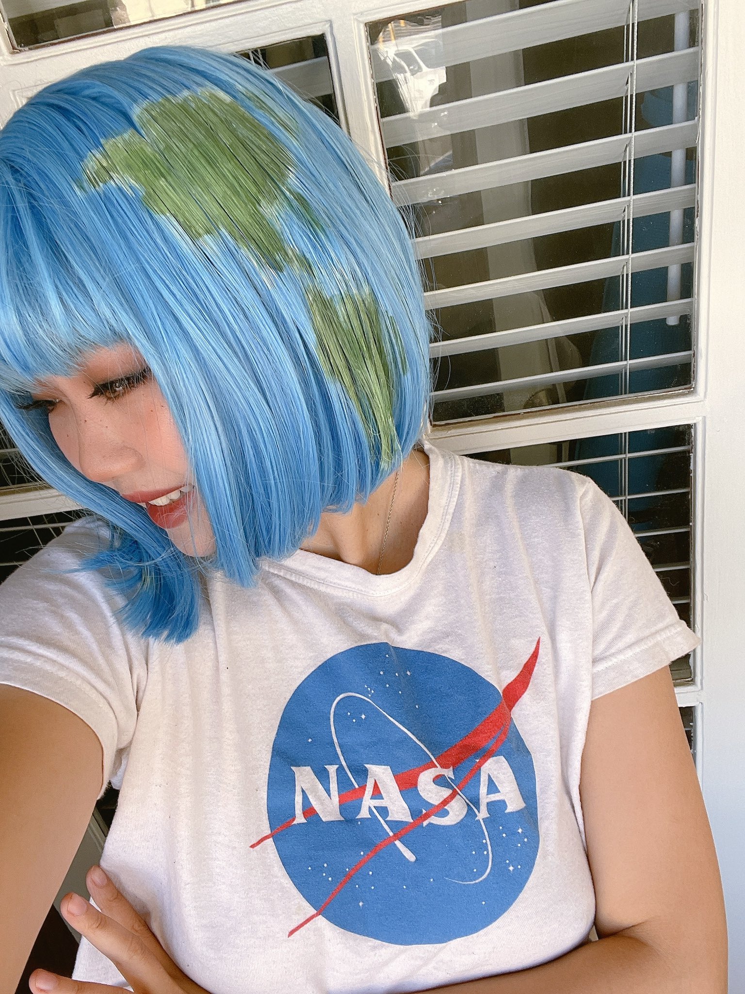 2 pic. My proudest thing I ever made for cosplay was this Earthchan wig, which I spent a really long