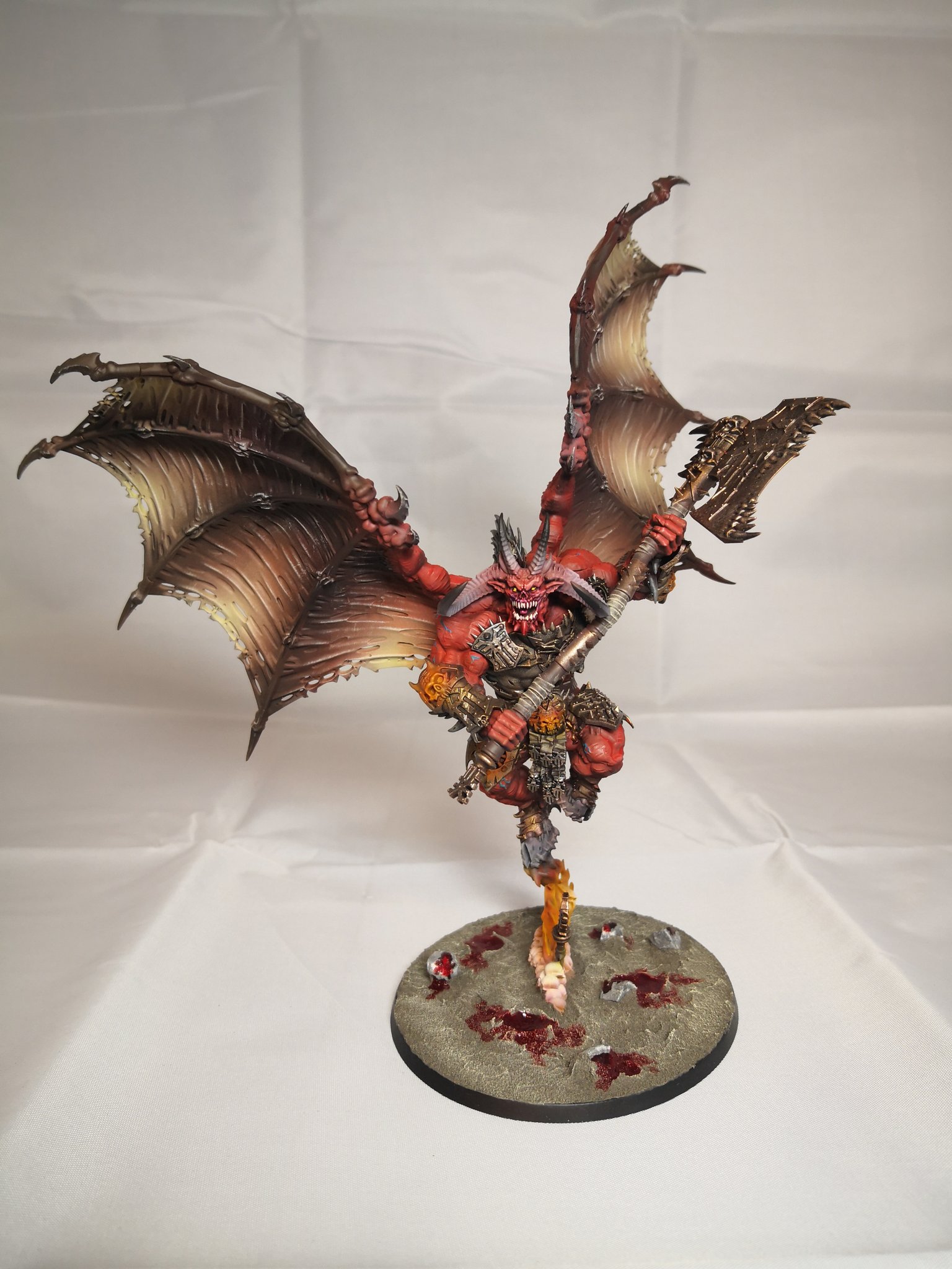 SDB Miniature Painting on X: A bloodthirster of insensate rage that I  completed over the summer. Blood for the blood god! #PaintingWarhammer  #Warmongers #GamesWorkshop #warhammercommunity #bloodthirster #khorne  #chaosdaemons
