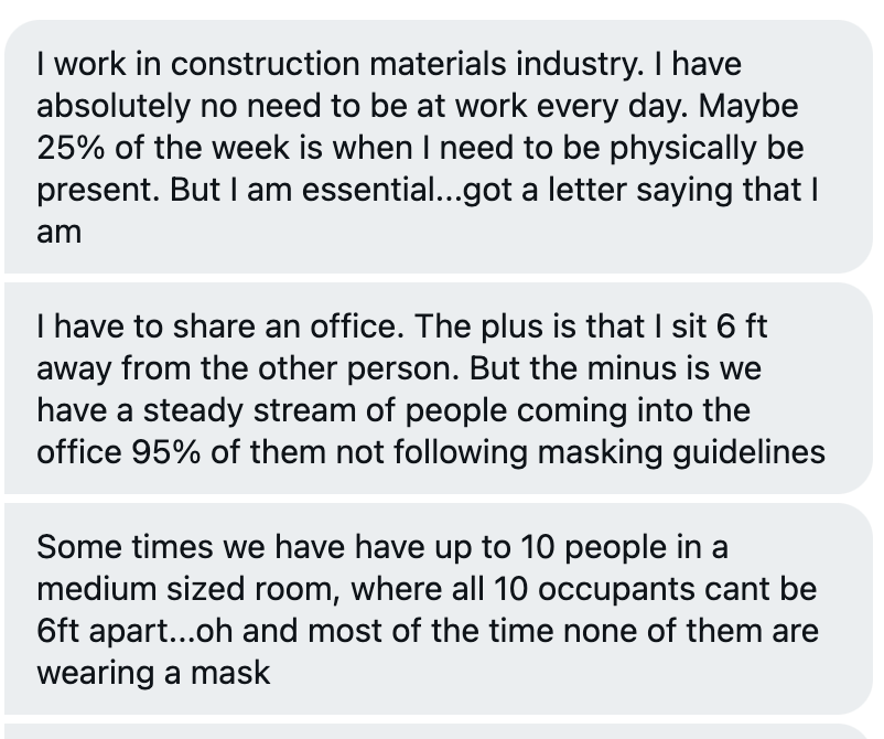 And of course if construction is deemed essential, so too are construction materials, and this DMer who wonders why it is there aren't ever any workplace inspections?