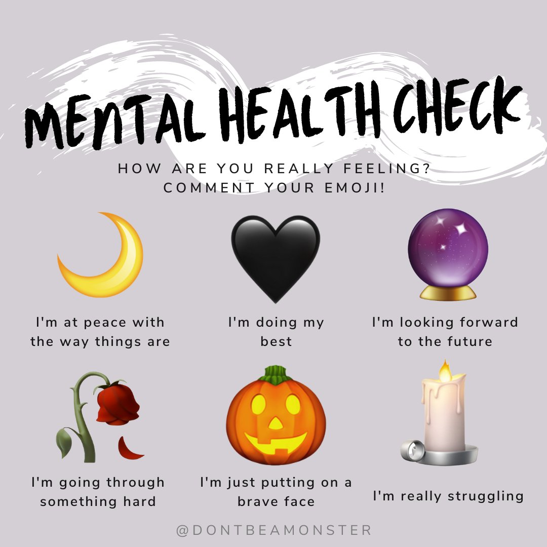 dontbeamonster's tweet photo. Although 2020 is behind us, the reality is that #depression, #anxiety, #grief, and other #mentalhealth challenges don't adhere to a calendar. Make sure to check in on your loved ones often.

Comment with your emoji! Show the world it's okay to admit if you're not okay. https://t.co/AZmw5HufOT
