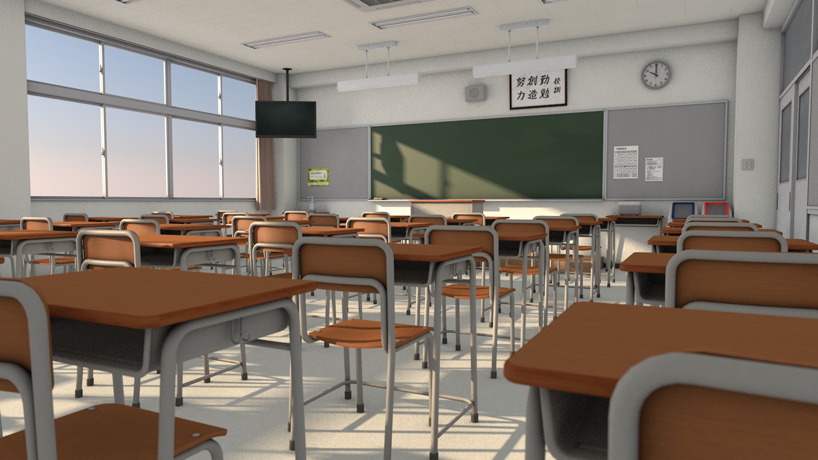 ぴよも 現在製作中の高校の教室です あと少しで完成しそうです 窓や黒板などの基本的な内装は 先日販売いたしました 小学校 教室 高学年 をベースにしたものとなります T Co Vidpxuahej Twitter