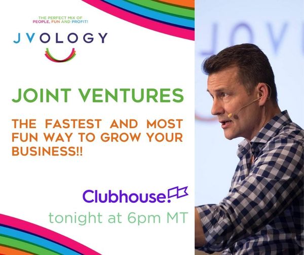 Look who's on CLUBHOUSE! Myself & other JV experts on #clubhouse tonight at 6 pm Mountain Time for conversations around growing your business, impact, and income with Joint Ventures! Join me!