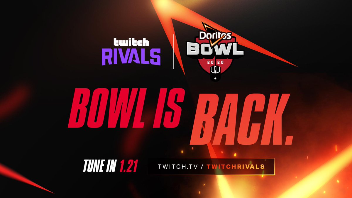 Doritos's tweet image. NEW DATE! @TwitchRivals Doritos Bowl ft. Call of Duty: Warzone is back on 1/21. You don’t want to miss this final showdown.