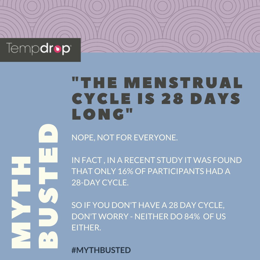 Temp_drop's tweet image. We&apos;re busting myths again - this week, the 28 day cycle!
Find out how you to identify your cycle length, with Tempdrop.
#tempdrop #fertilitycycle #periodtracking #fertilitytracking #trackingapp #fertilityawareness #fertilityawarenessmethod #fertilityhealth #fertilityapp