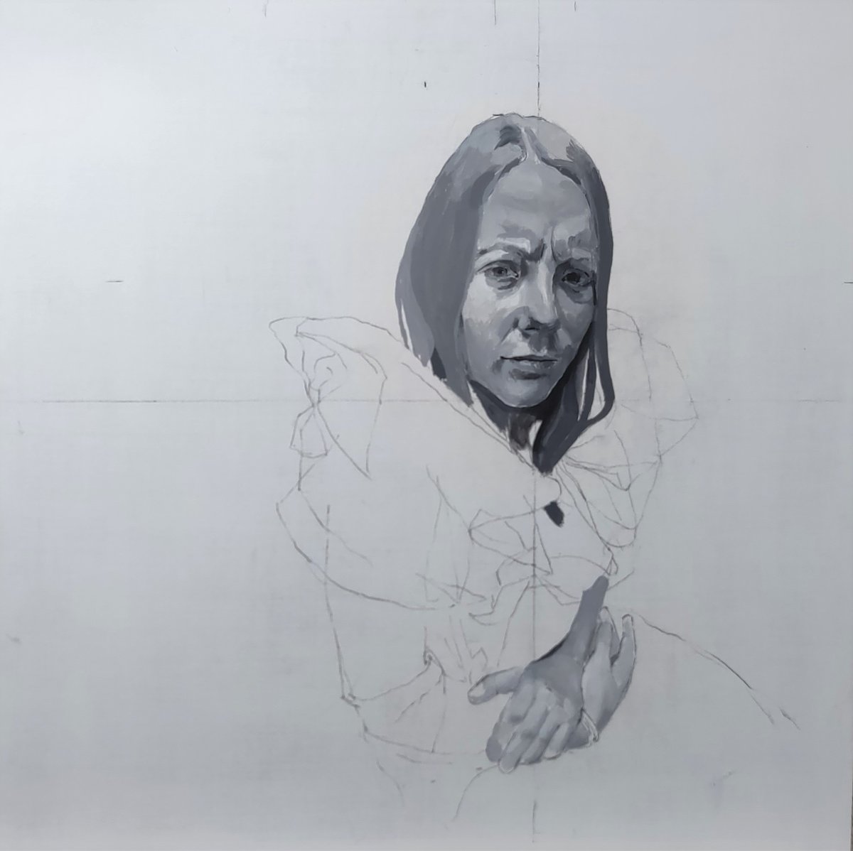 RedBerryArt's tweet photo. Drawing and a bit of underpainting.
.
Oil on Wood Panel
20" x 20"

#WIPart #underpainting #oilsketch #Instagramart #igart #houstonart #htxartist #contemporaryart #portraitart #redberryart #redberryartstudio #headschallenge #100heads https://t.co/CXlgeU5z0F